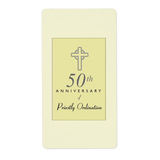 50e anniversaire du prêtre avec croix bossée (Devant)