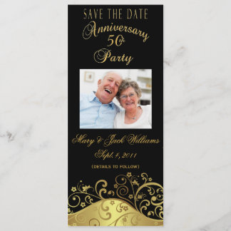 50e anniversaire Enregistrer la date Carte photo I