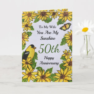 50e Anniversaire Femme Vous êtes ma carte Sunshine