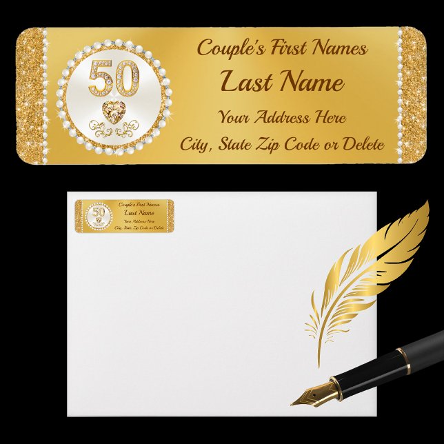 50e anniversaire, Gold Retourner les étiquettes d' (Créateur téléchargé)