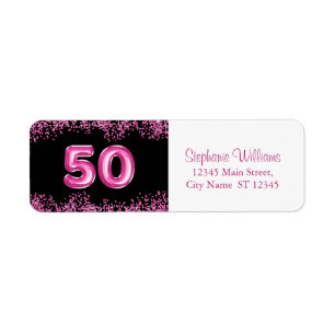 50e anniversaire Hot Pink Balloon Police Parties