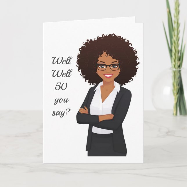 * 50e* ANNIVERSAIRE HUMOUR AMI OU FAMILLE Carte (Devant)