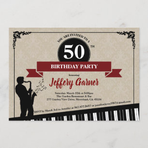 50e anniversaire invitation à la fête Jazz