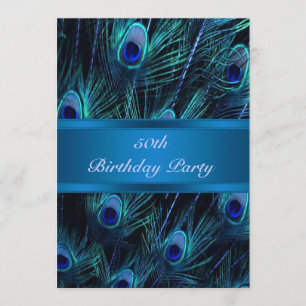 50e anniversaire Invitation Peacock 50e anniversai