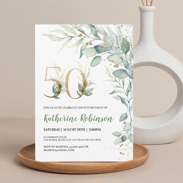 50e anniversaire invitation pour son anniversaire  (Créateur téléchargé)