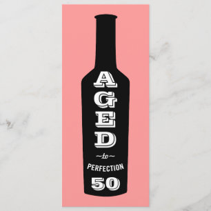 50e anniversaire Invitation Vin vieilli à la perfe