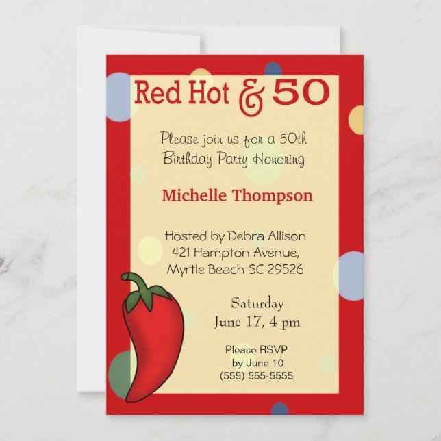 50e anniversaire Invitations (Devant)