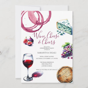 50e anniversaire Invitations thème du vin