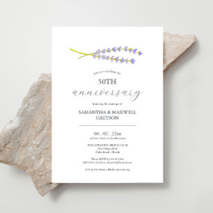 50e anniversaire Mariage Invitations Lavender