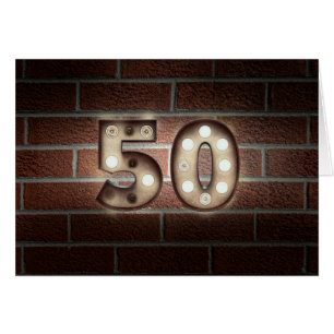 50e anniversaire-marquee panneau lumineux sur briq