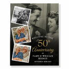 50e anniversaire Photo Collage Affiche de bienvenu