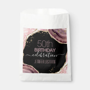 50e Anniversaire Pierres de fête et Sacs Gold Favo