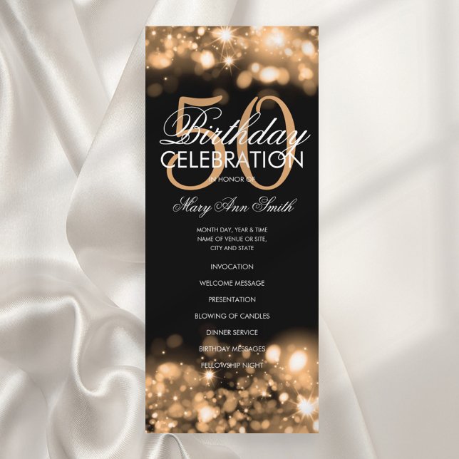 50e anniversaire Programme Glam Lights Gold avec m (Créateur téléchargé)