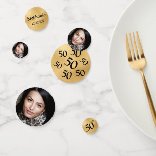50e anniversaire Table de photos Confetti