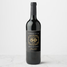 50e Anniversaire Vins Étiquettes