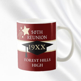 50E classe Réunion École couleurs tasse de café