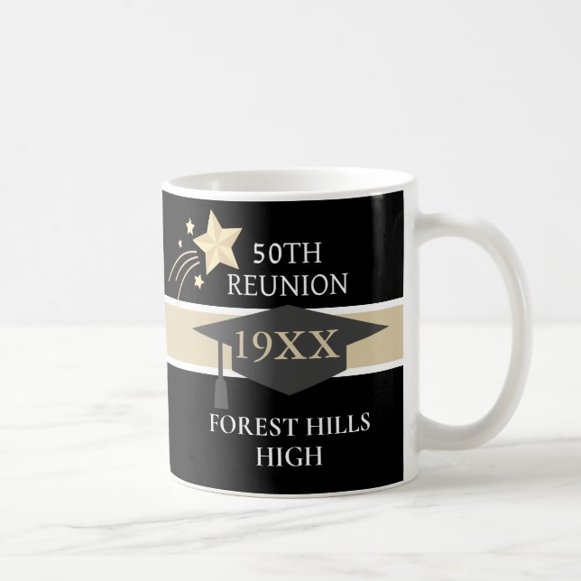 50E classe Réunion École couleurs tasse de café (Droite)