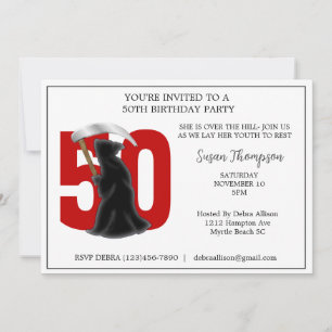 50e Grim Reaper Invitation Anniversaire
