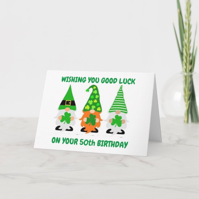 **50e** HUMOUR D'ANNIVERSAIRE DE LA Carte GNOMES (Devant)