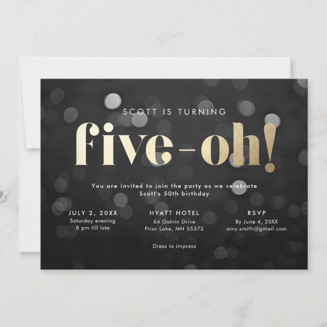 50e Invitation Cinq-oh (Devant)