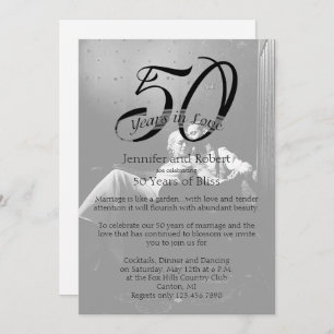50e Mariage photo Invitation