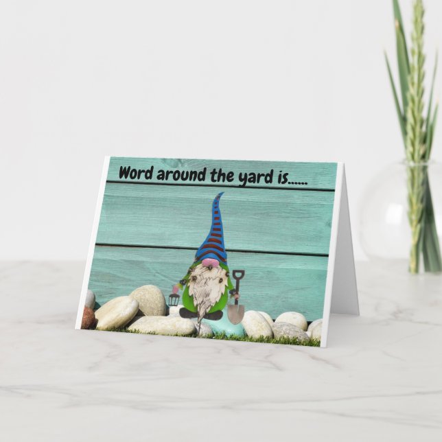 **50e** SOUHAITS D'ANNIVERSAIRE DE LA Carte GNOME  (Devant)