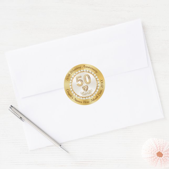 50e Stickers Sceau d'or et d'ivoire, Envelope (Enveloppe)