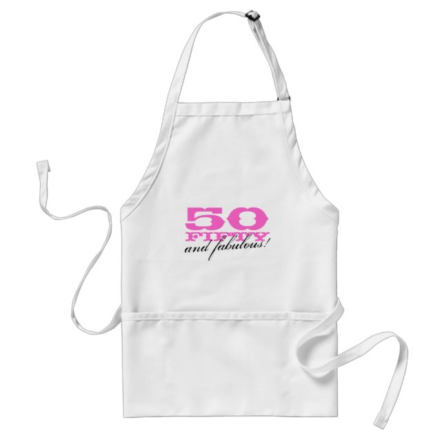 50e tablier d'anniversaire pour femmes | 50 et fab (Devant)