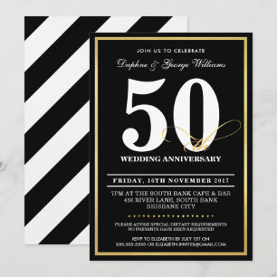 50ÈME ANNIVERSAIRE DE MARIAGE CARTES D'INVITATION 