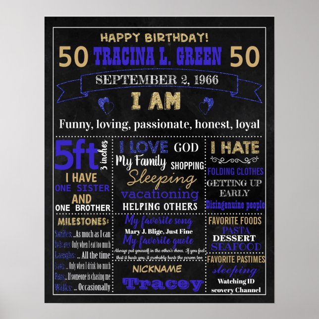 50ème BIrthday, panneau de tableau de bord de cass (Devant)