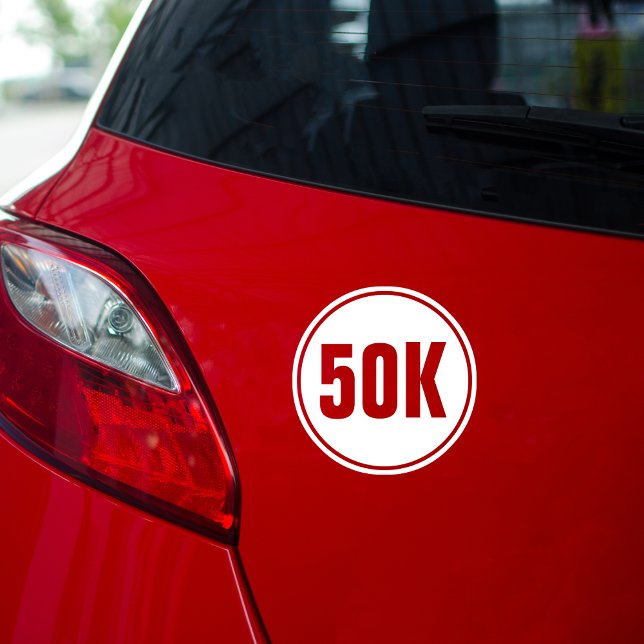 50k Runners Ultra Marathon Open Classic Round Sticker (Creator Uploaded)