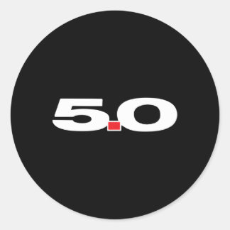 50L Coyote Engine S197 Foxbody Sn95 Classic Round Sticker