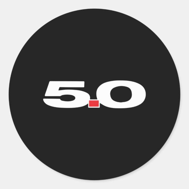 50L Coyote Engine S197 Foxbody Sn95 Classic Round Sticker (Front)