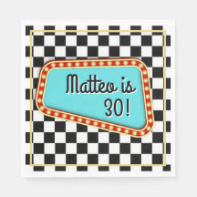 50's 1950's Sock Hop Rock &Rock Chequerboard