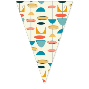 50s Atomic Retro Bunting Flags