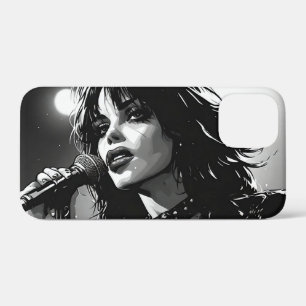 50s BW Graphic Comic Style Goth Punk Singer iPhone 12 Mini Case