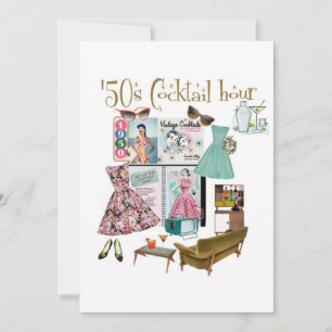 '50s Cocktail hour invitations