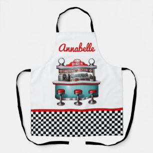 50's Diner Personalize Apron