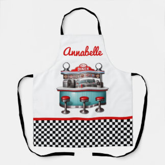 50's Diner Personalize Apron
