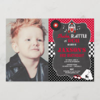 50s Fifties Sock Hop Rock Roll birthday invitation