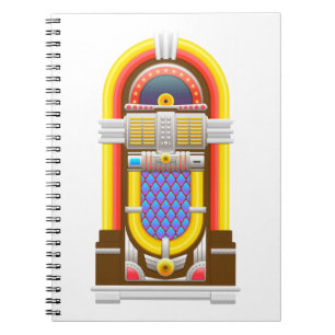 50s old fashioned jukebox notebook