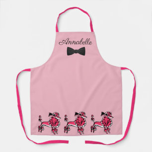 50's Pink Poodles Personalize Apron