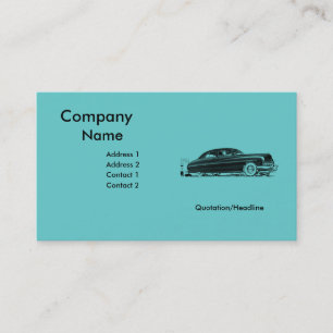 50s Retro Automobile Business Card Template
