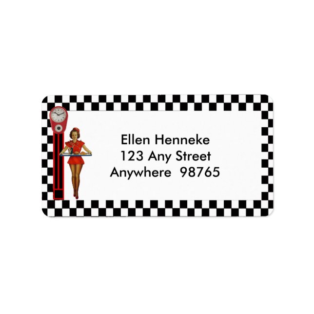 50s Retro Diner Label (Front)