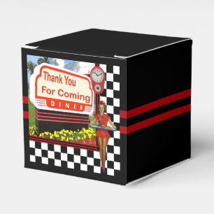 50s Retro Diner Thank You Favor Box