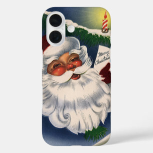 50s Retro Jolly Santa Claus, Vintage Christmas iPhone 16 Case