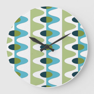 50s Retro Patterned Clock