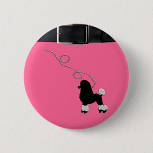 50s Retro Poodle Skirt 2 Inch Round Button