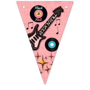 50s Rock n Roll Bunting. Bunting Flags