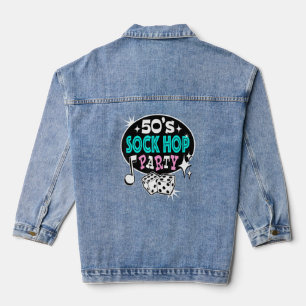 50s Sock Hop Costume Vintage 1950s Rockabilly Rock Denim Jacket